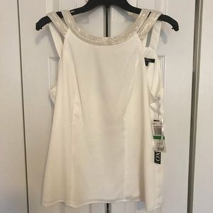 White Beaded Xoxo Top